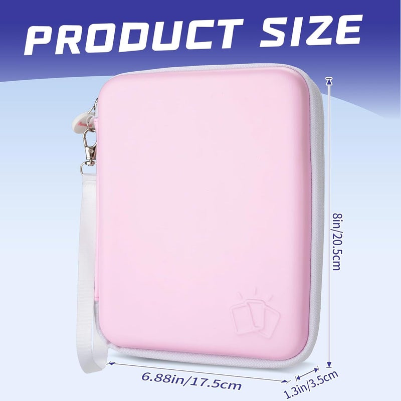 Fonwill Card Case for Yoto Cards,80-Pockets binder with Zipper,Portable Card Holder Book for Holding Mini Audiobook Cards,Suitable for Boys and Girls(Pink) - Image 4